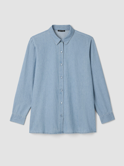 Airy Organic Cotton Twill Classic Collar Shirt