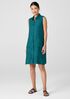 Washed Organic Linen Délavé Sleeveless Shirtdress