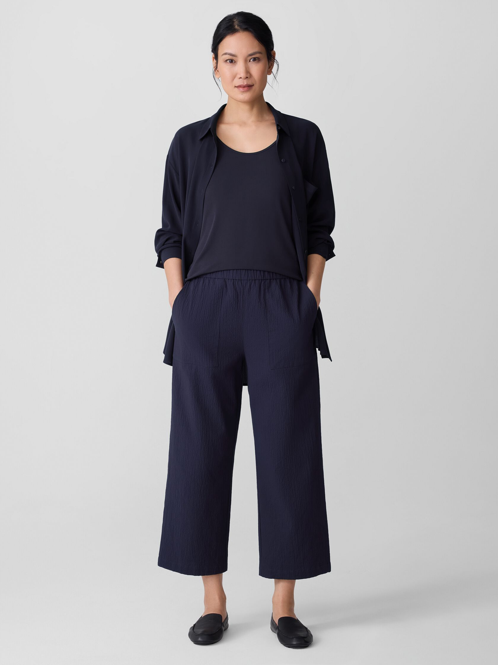Organic Cotton Pucker Straight Pant