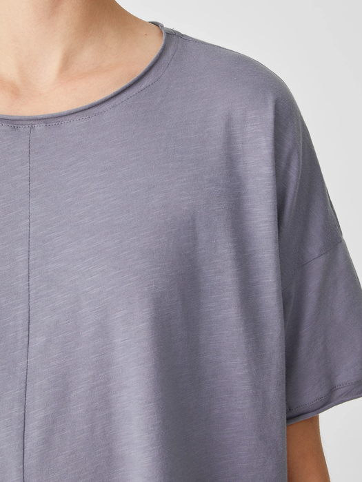 Organic Cotton Slub Jewel Neck Tee