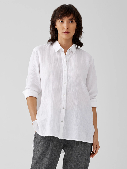 Organic Cotton Ripple Classic Collar Shirt