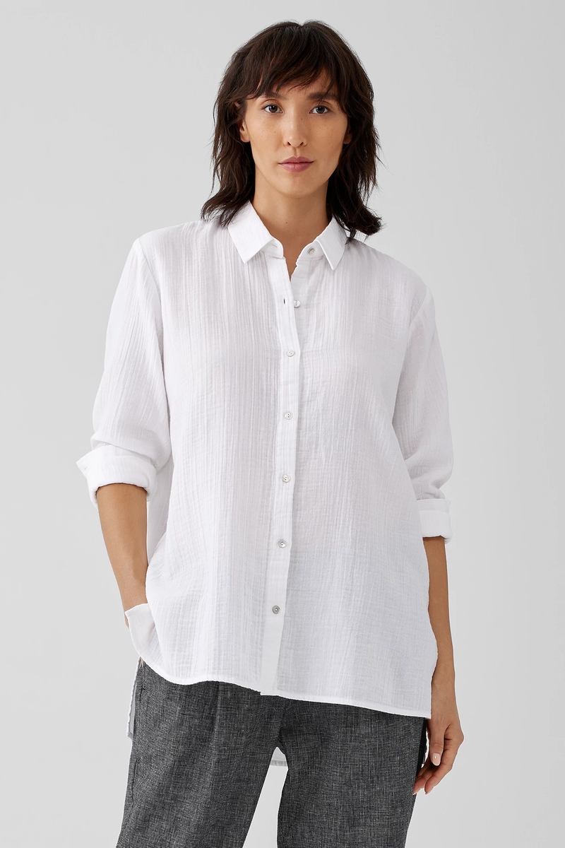 Organic Cotton Ripple Classic Collar Shirt
