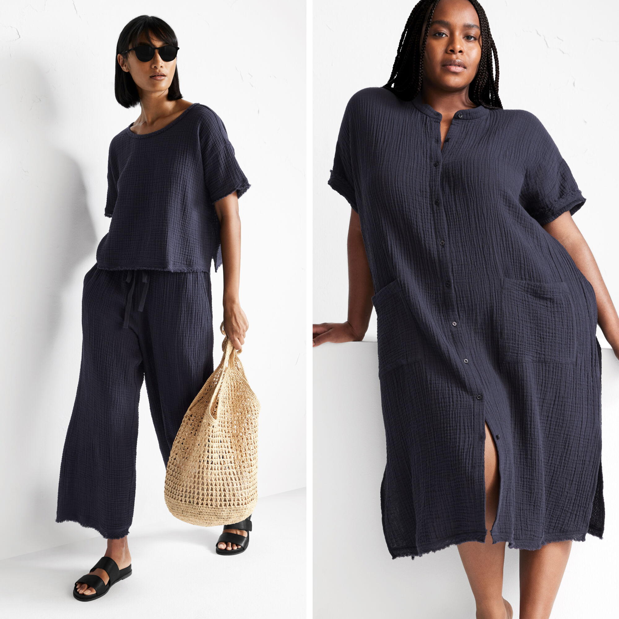 Eileen fisher cotton gauze dress 2025