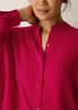 Silk Georgette Crepe Band Collar Top