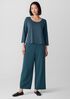Stretch Jersey Knit Scoop Neck Top