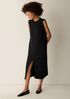 Pima Cotton Stretch Jersey Crew Neck Dress