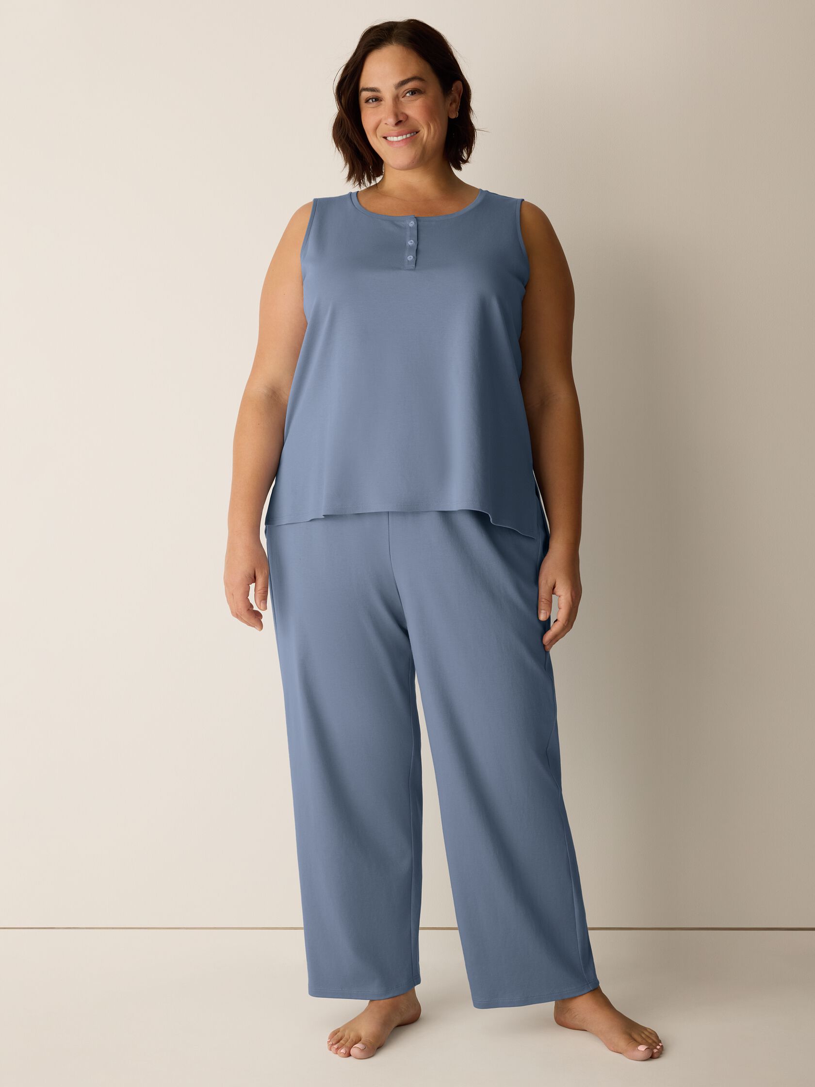 Organic Cotton Interlock Straight Sleep Pant