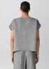 Puckered Organic Linen Ballet Neck Top