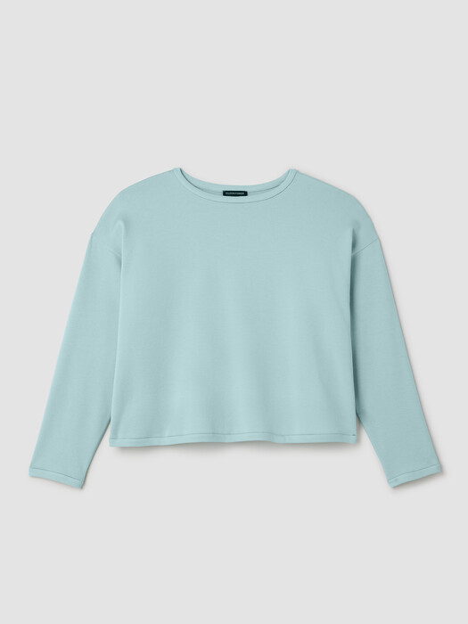Cozy Brushed Terry Hug Round Neck Box-Top