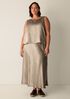 Textured Satin Slip Skirt