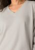 Garment-Dyed Organic Cotton Terry V-Neck Top