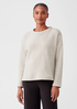 Boucle Wool Knit Crew Neck Box-Top