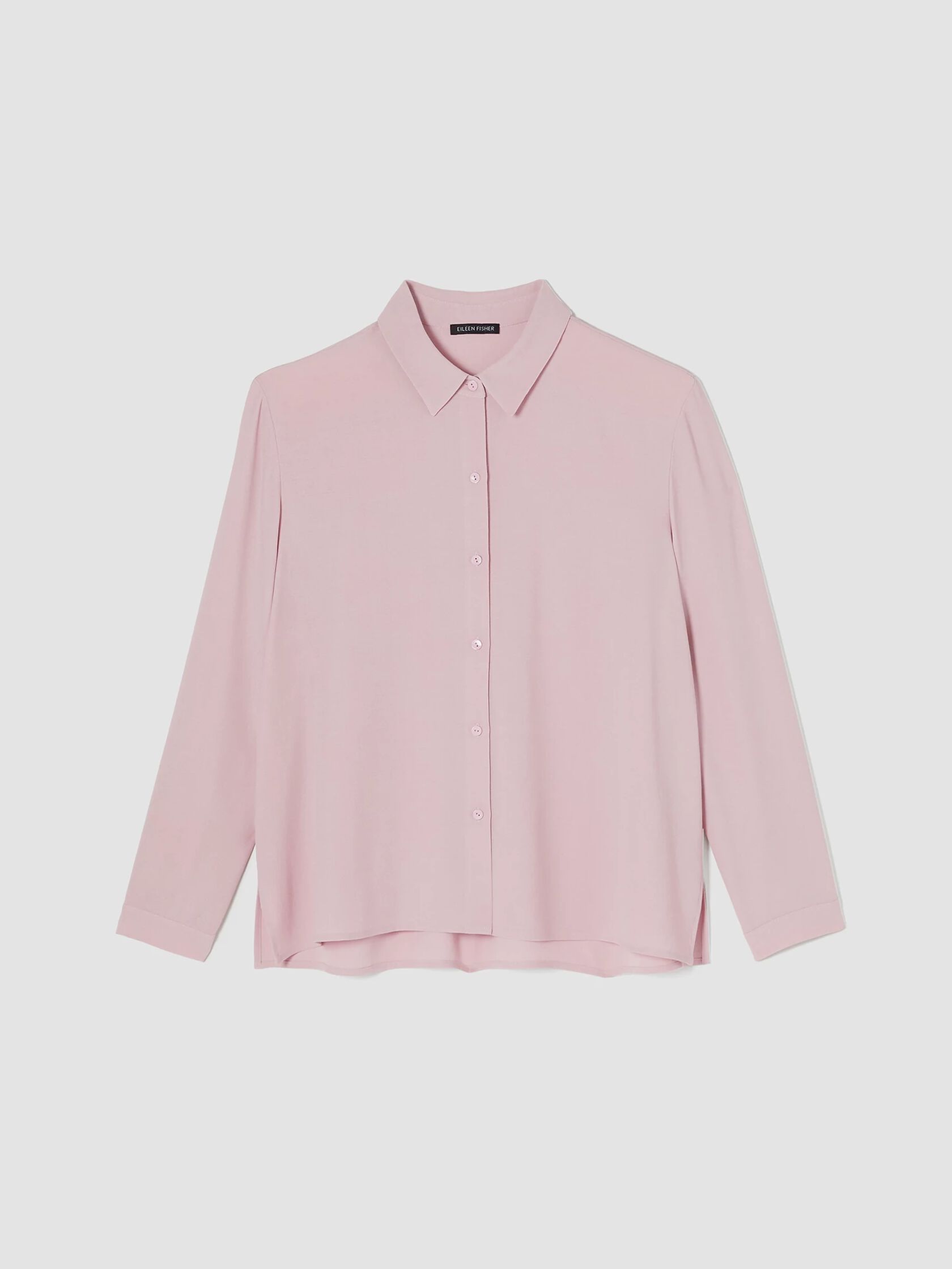 Silk Georgette Crepe Classic Collar Shirt
