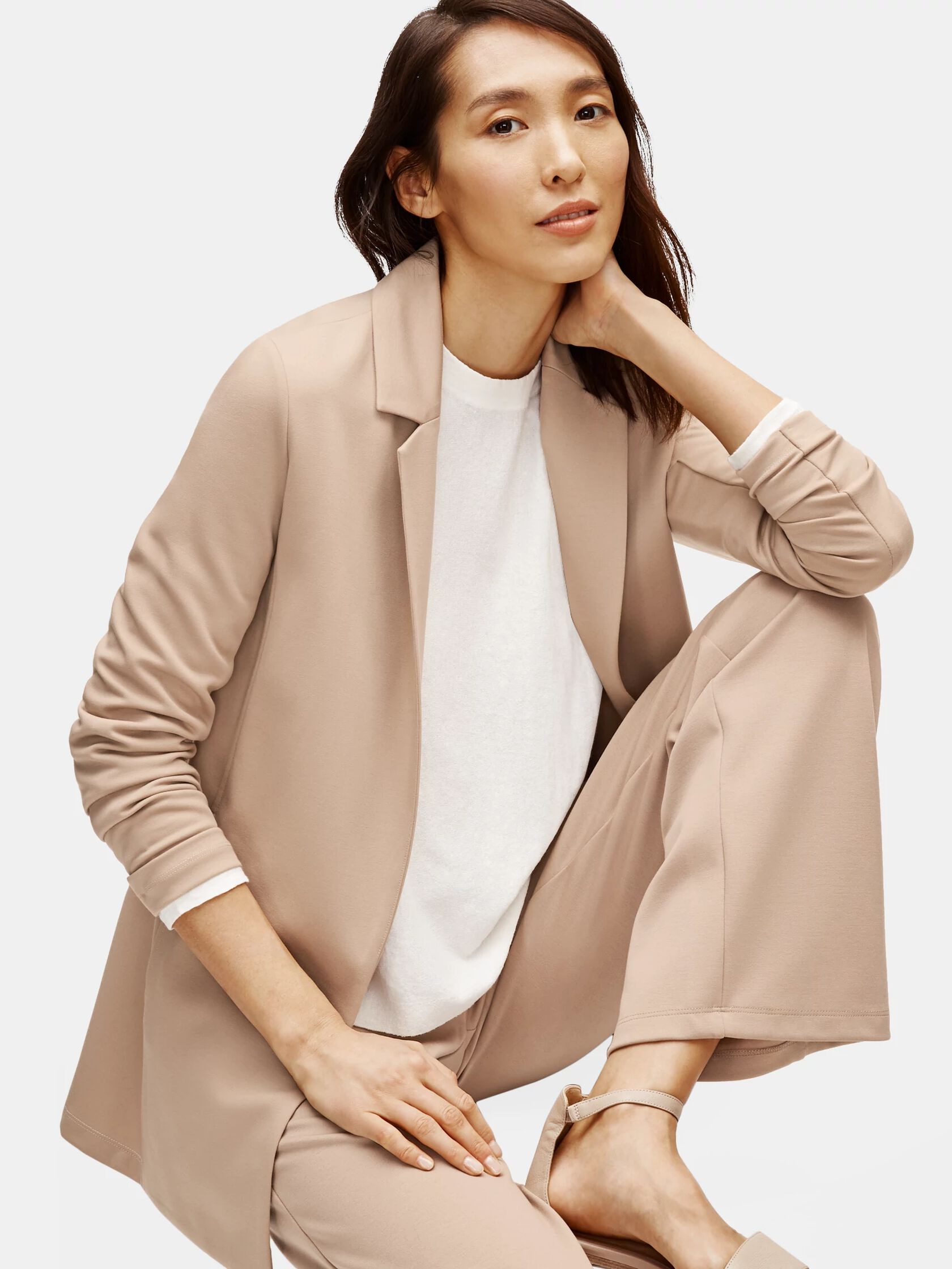 Flex Tencel Ponte Notch Collar Jacket