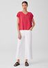 Organic Linen Jersey V-Neck Tee