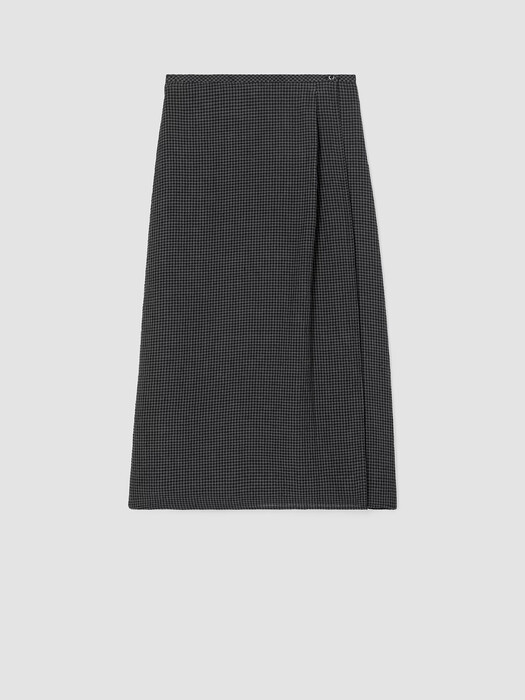 Puckered Organic Linen Wrap Skirt