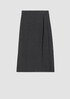 Puckered Organic Linen Wrap Skirt