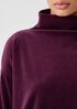 Cotton Velour Funnel Neck Box-Top