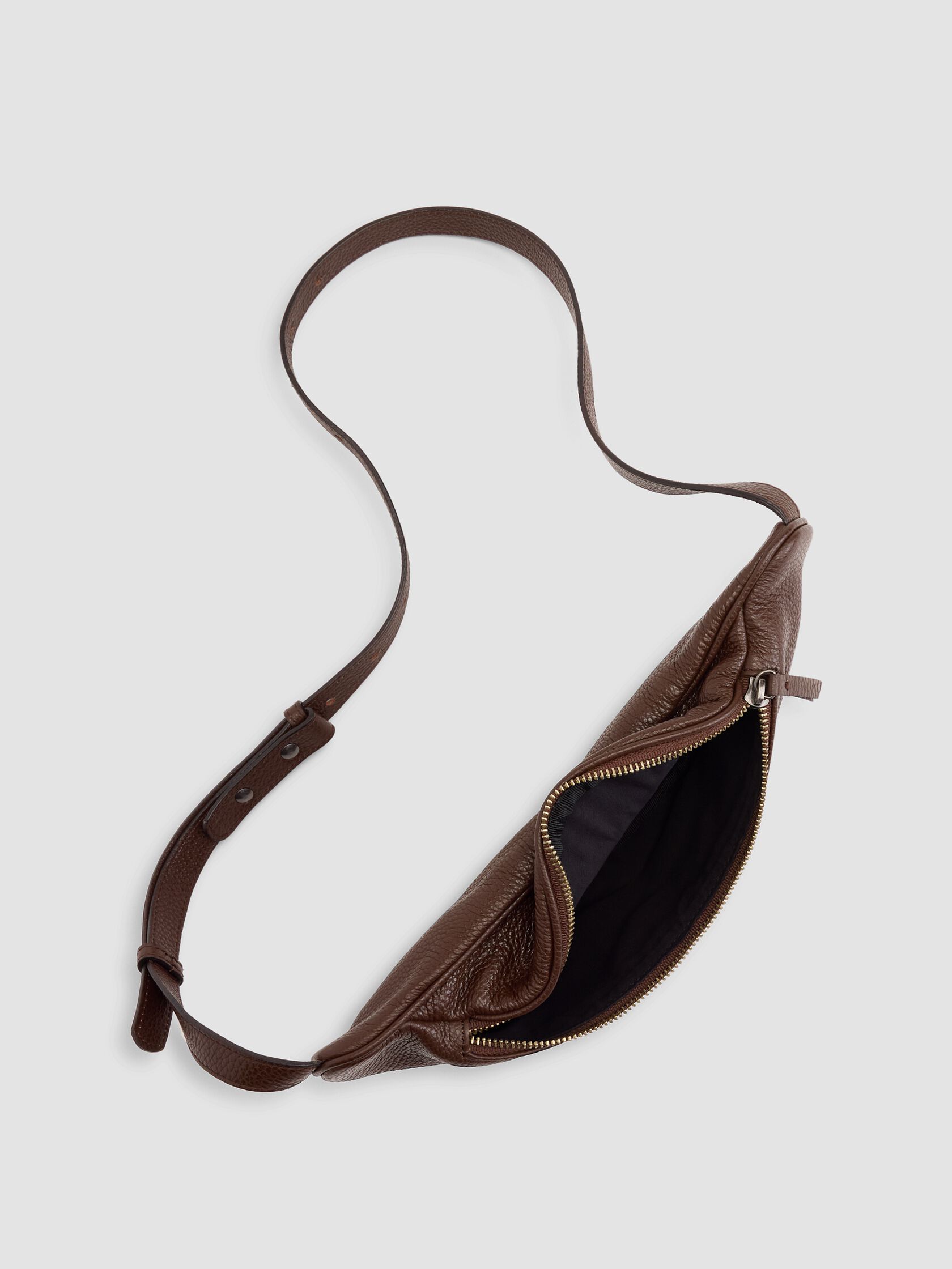 Italian Pebbled Leather Belt Bag