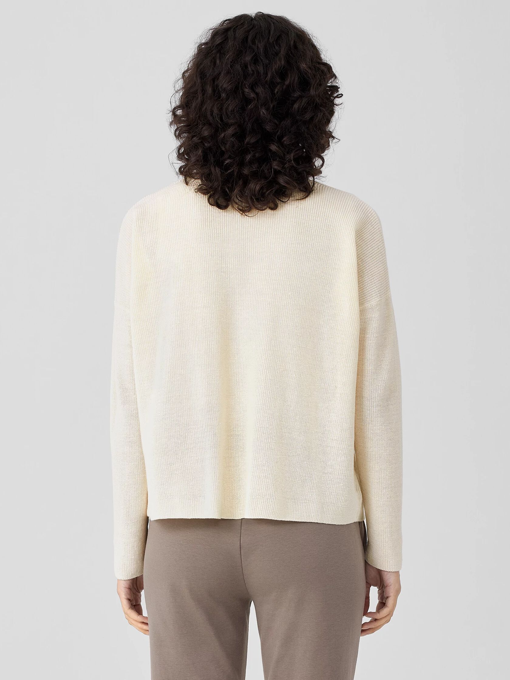 Organic Linen Cotton V-Neck Cardigan