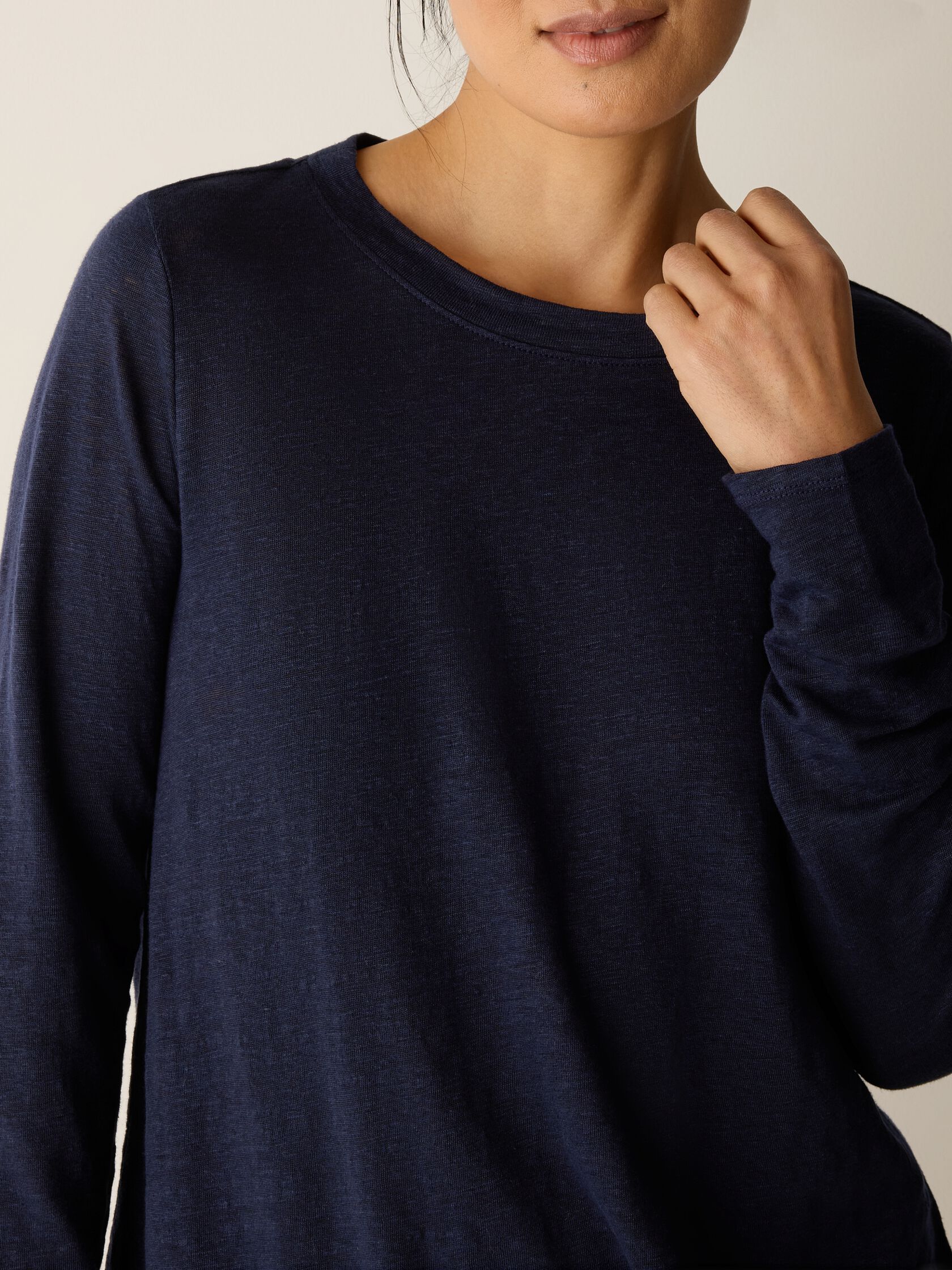 Organic Linen Jersey Long-Sleeve Tee