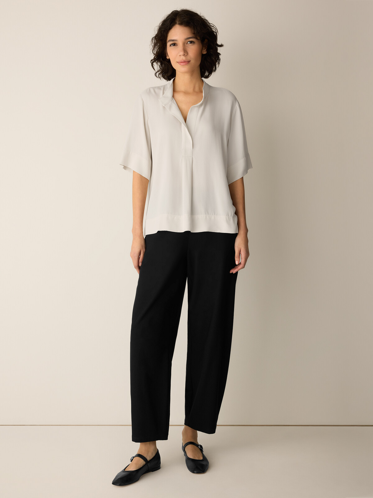 eileenfisher.com Washable Stretch Crepe Arch Pant