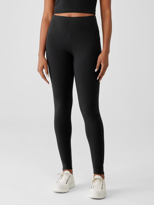 Pima Cotton Stretch Jersey Leggings | EILEEN FISHER