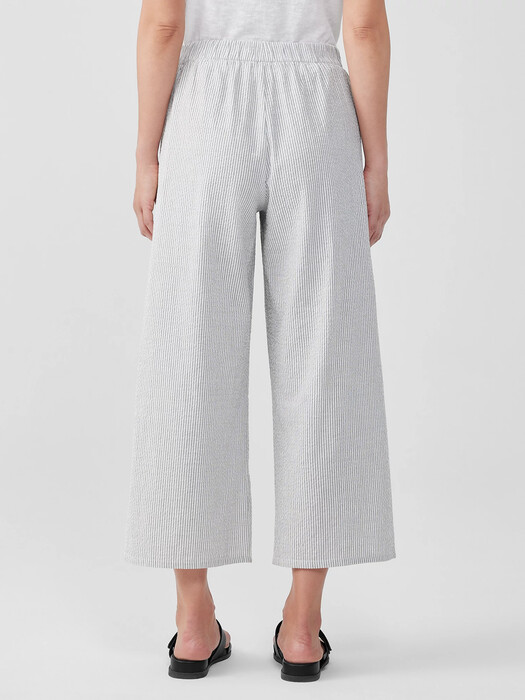 Organic Cotton Ripple Wide-Leg Pant
