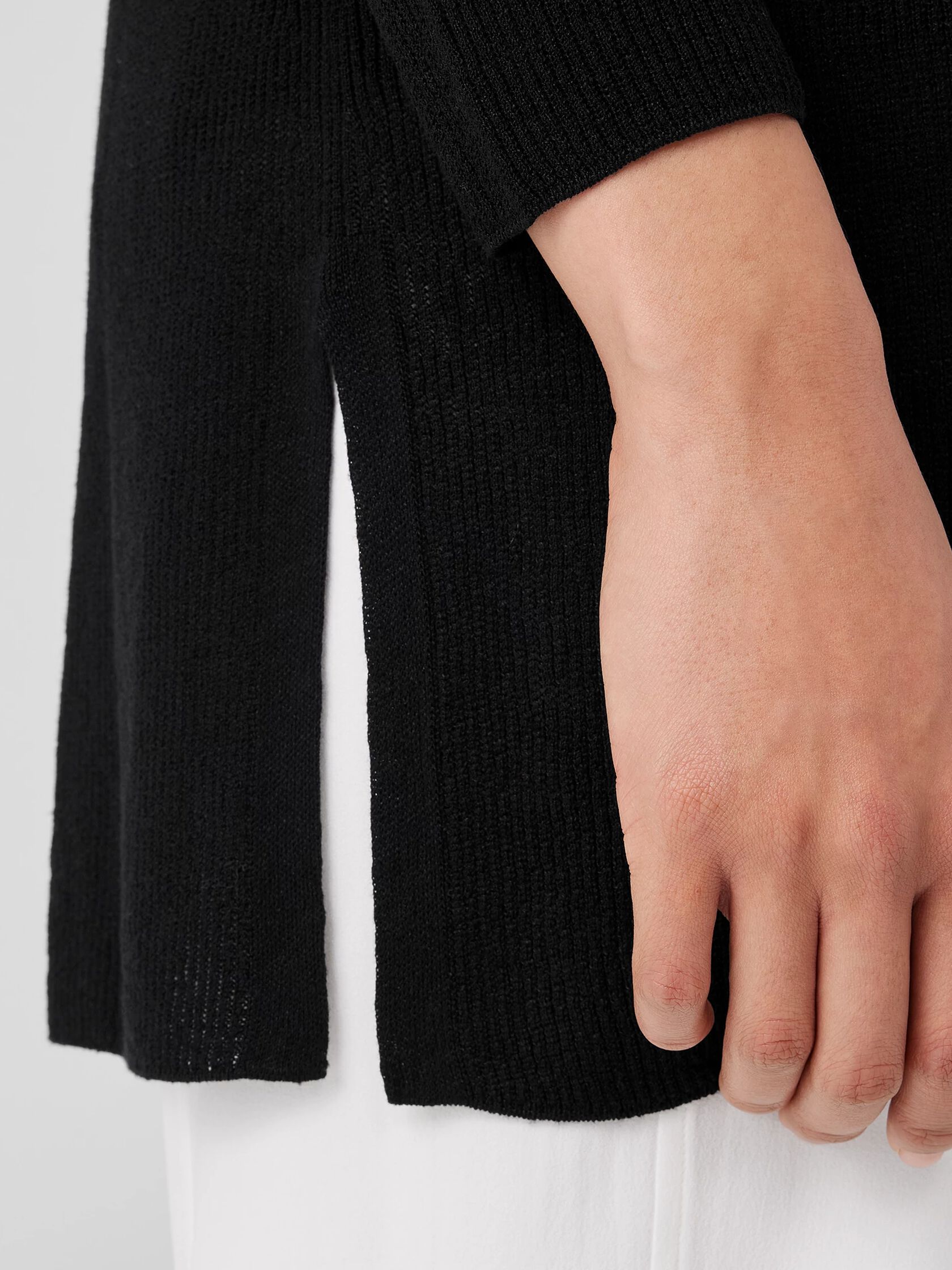 Organic Linen Cotton Airy Tuck Long Cardigan