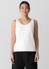 Pima Cotton Stretch Jersey Scoop Neck Tank