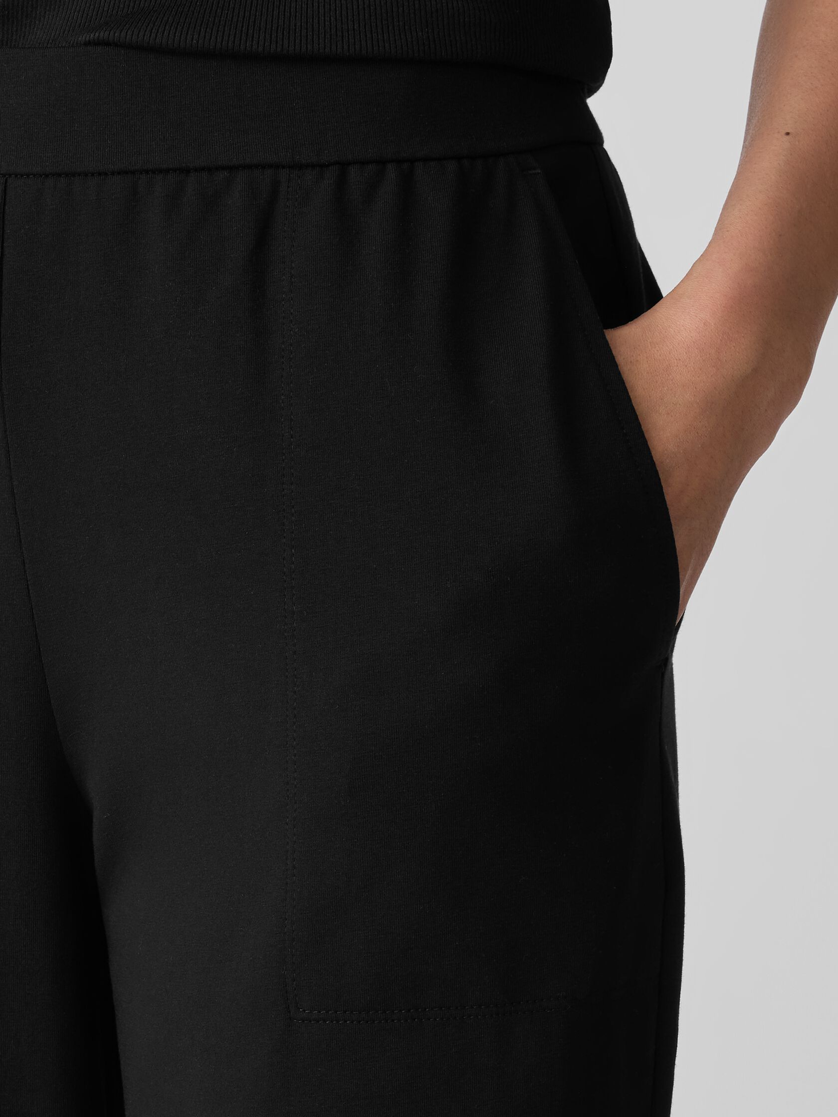 Pima Cotton Stretch Jersey Tapered Pant