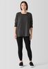 Striped Cozy Brushed Terry Long Box-Top