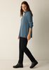 Cotton & Recycled Cashmere Turtleneck Long Top