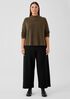 Merino Cropped Turtleneck Top in Regenerative Wool