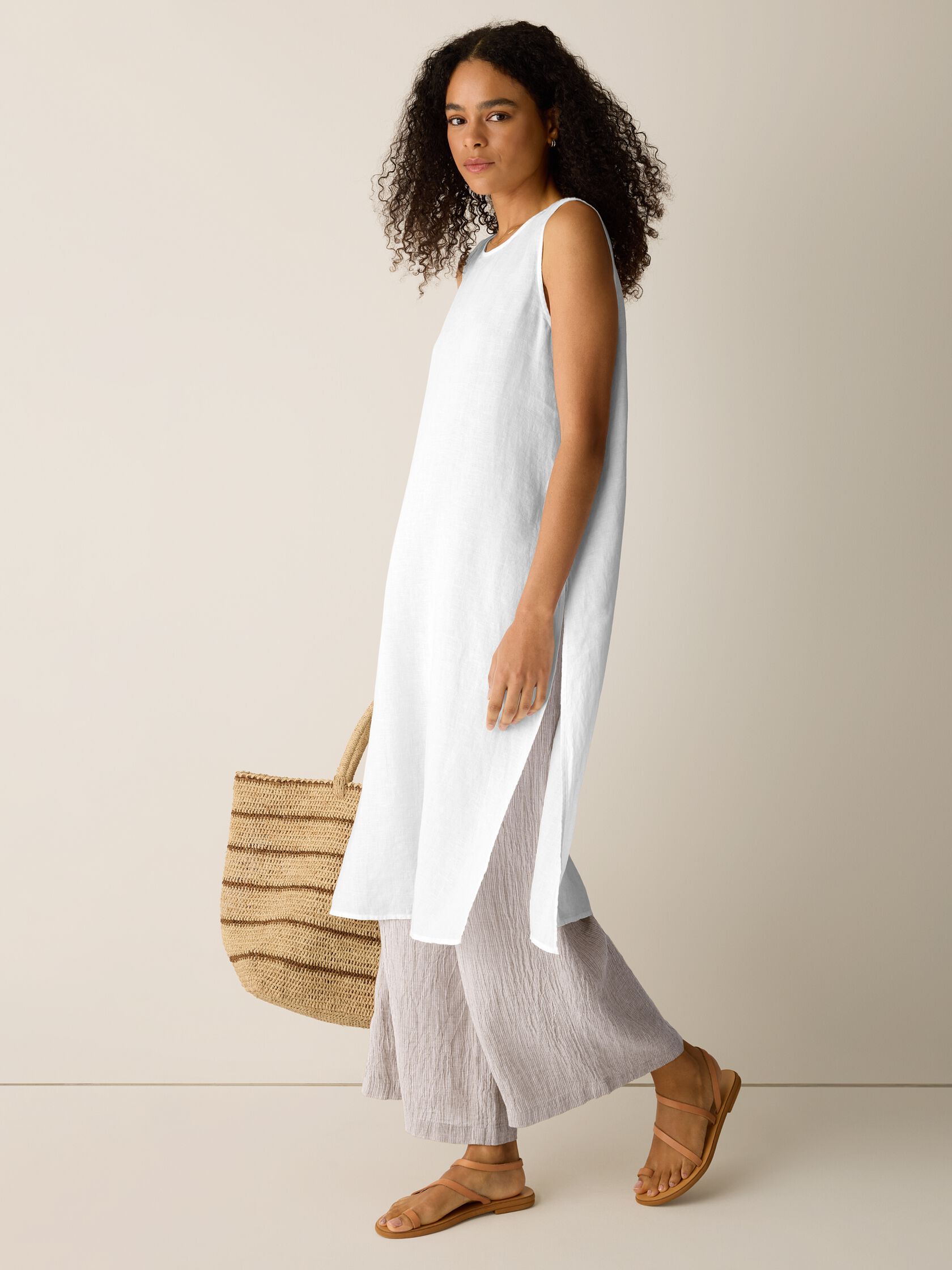 Organic Handkerchief Linen Long Shell