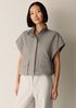 Light Cotton Nylon High Collar Vest
