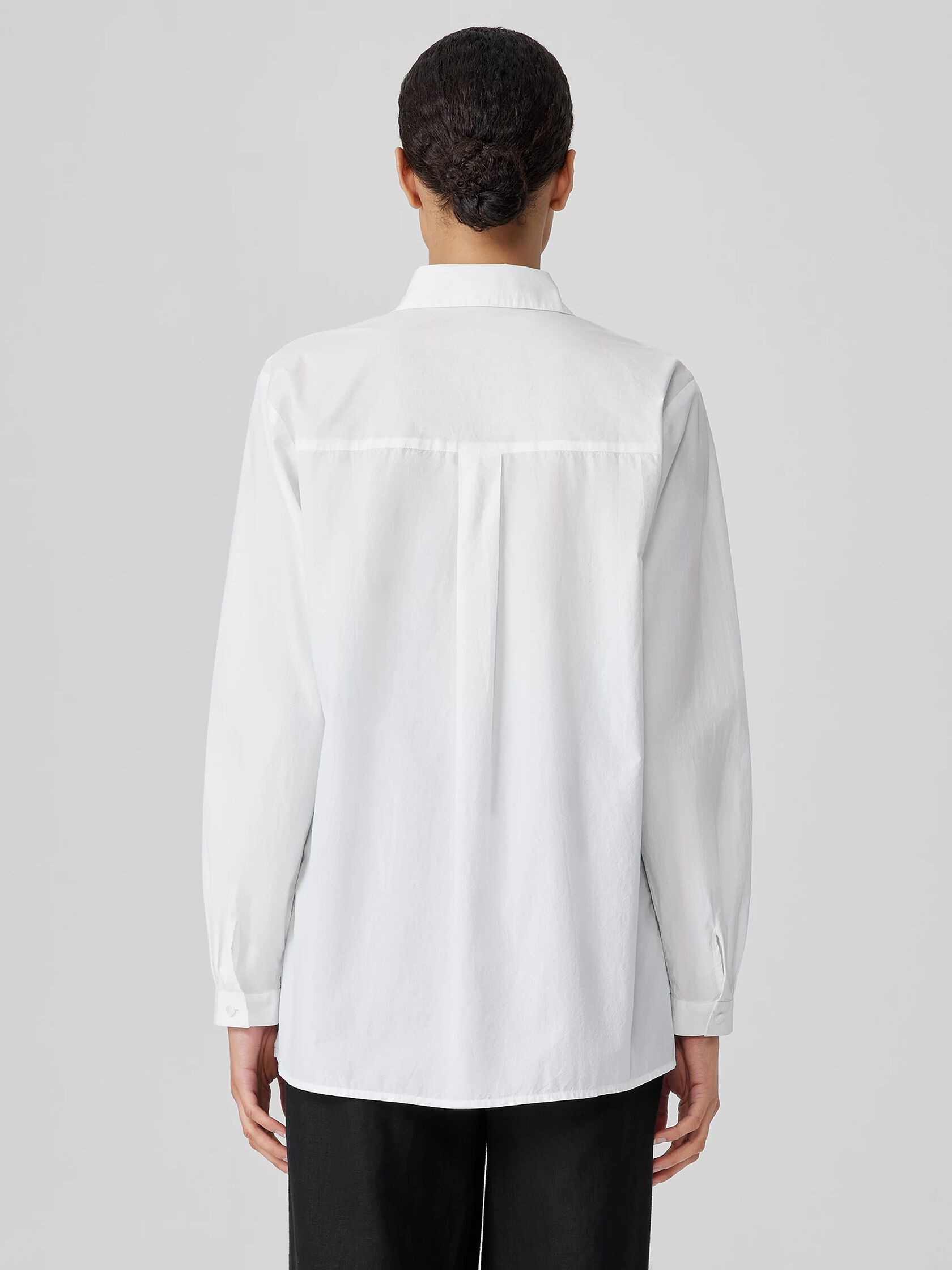Washed Organic Cotton Poplin Classic Collar Shirt