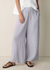 Striped Organic Cotton Gauze Wide-Leg Pant