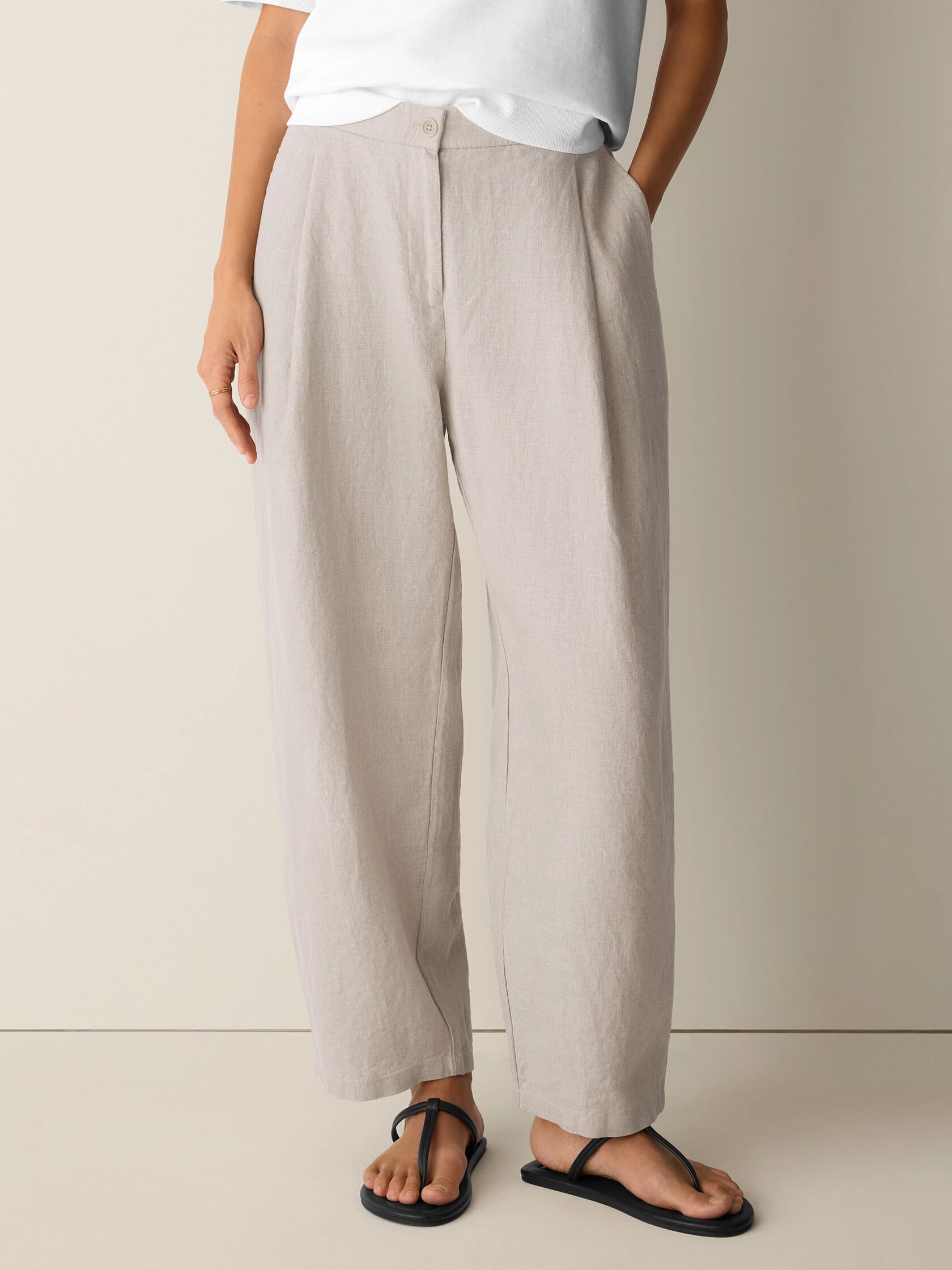 Organic Linen Curved Trouser