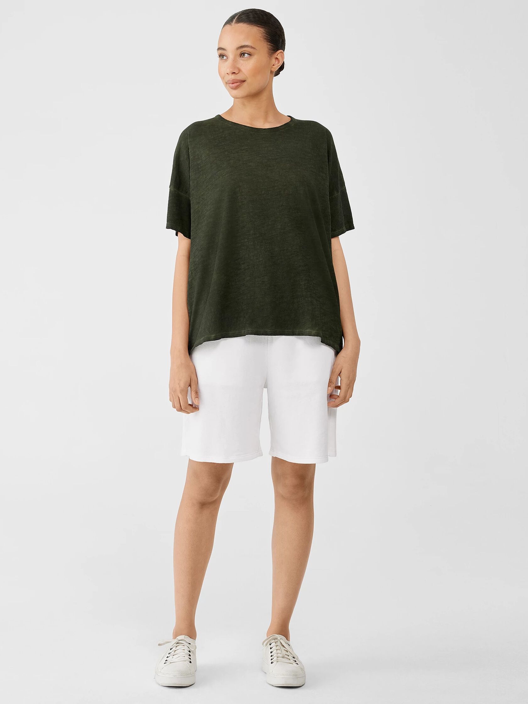 Organic Cotton Hazy Slub Crew Neck Tee