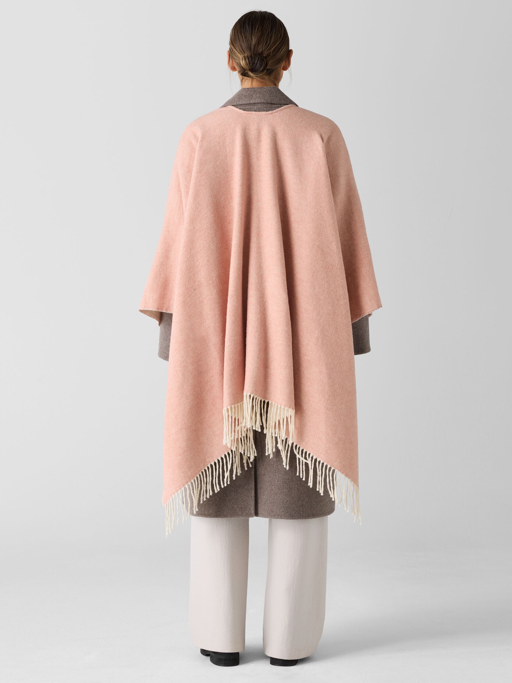Brushed Recycled Cotton Cashmere Poncho