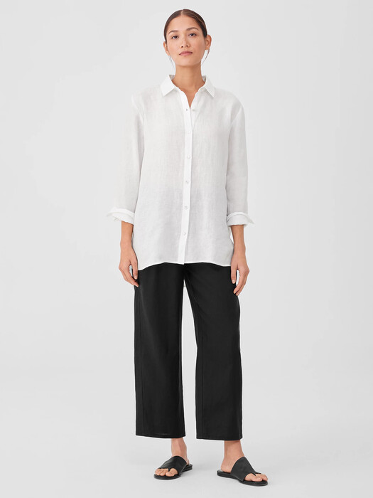 Handkerchief Linen Classic Collar Shirt