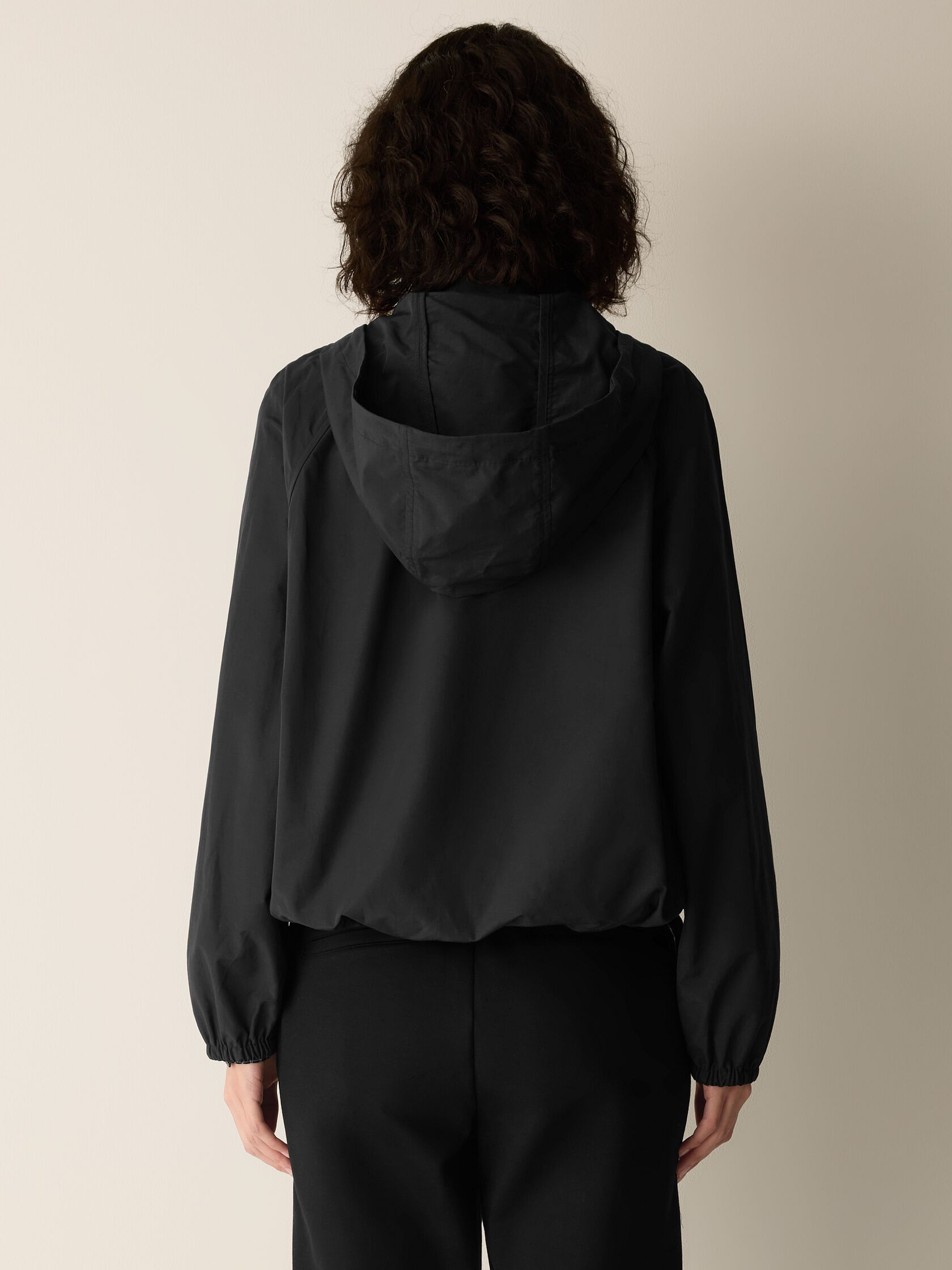 Light Cotton Nylon Hooded Coat