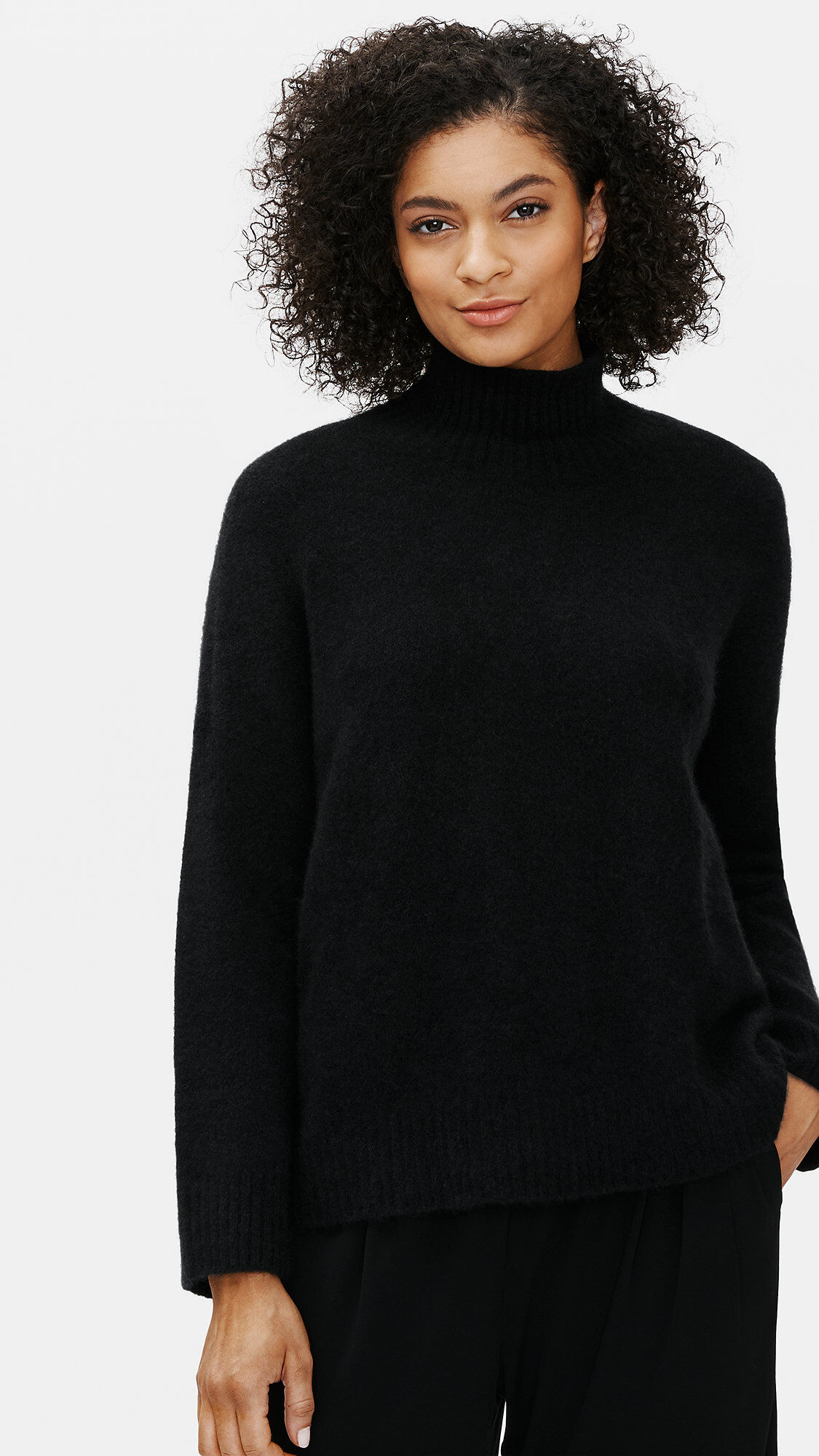 Cashmere Silk Bliss Turtleneck Box Top EILEEN FISHER