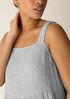 Striped Organic Cotton Gauze Tiered Dress