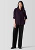 Silk Georgette Crepe Classic Collar Shirt