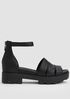 Heir Tumbled Leather Wedge Sandal