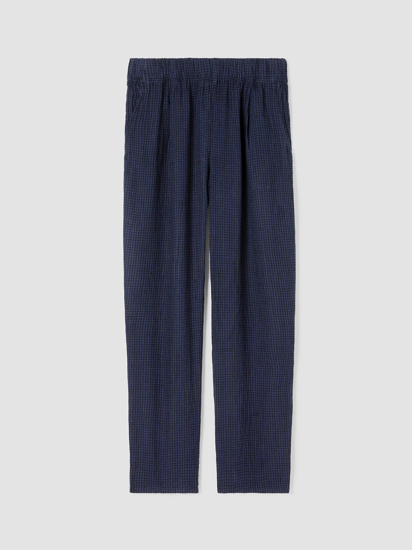 Puckered Organic Linen Tapered Pant