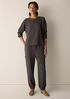 Organic Cotton Boucle Knit Crew Neck Top