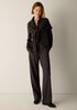 Felted Wool Jersey Full-Length Straight Trouser&nbsp;in Regenerative Wool